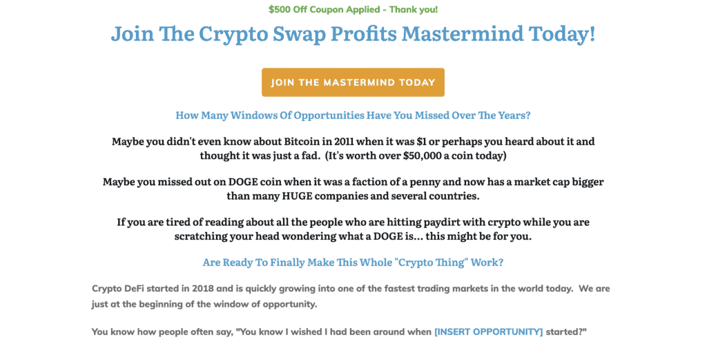 Crypto Swap Profits