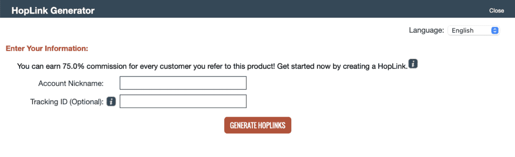 ClickBank HopLink Generator