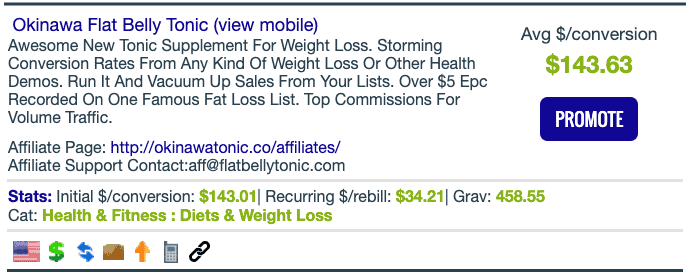 ClickBank Product Listing - Flat Belly Tonic