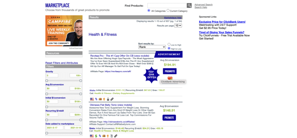 clickbank affiliate marketplace