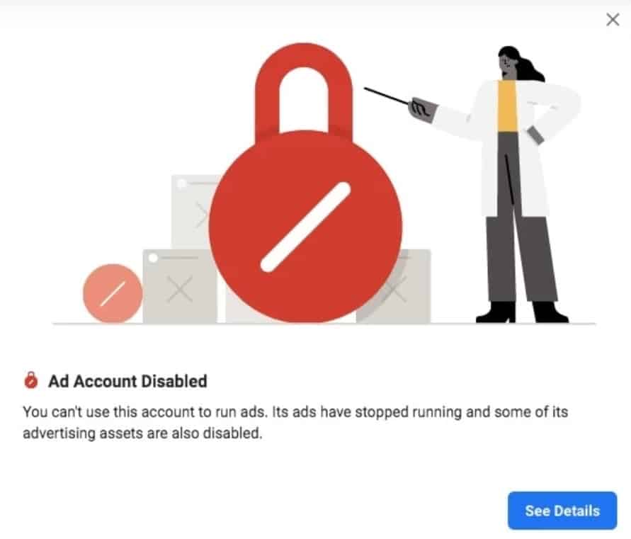 facebook ad account disabled