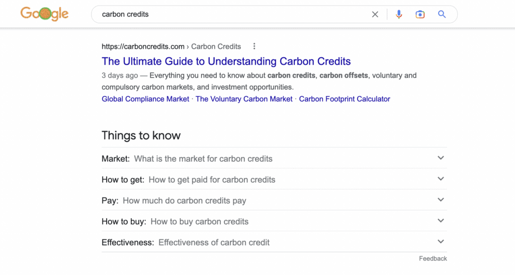 Google search for paid ads