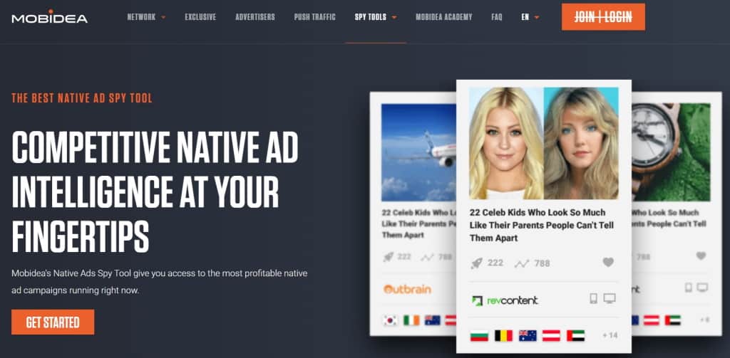 Mobidea Native Ad Spy Tool