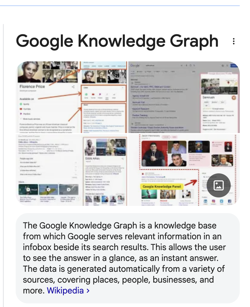 Google Knowledge Graph example